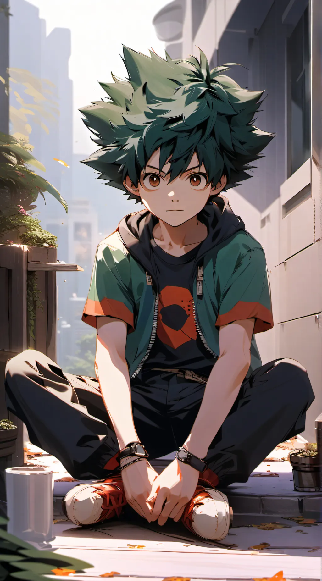 ai character: DekuXbakugo background