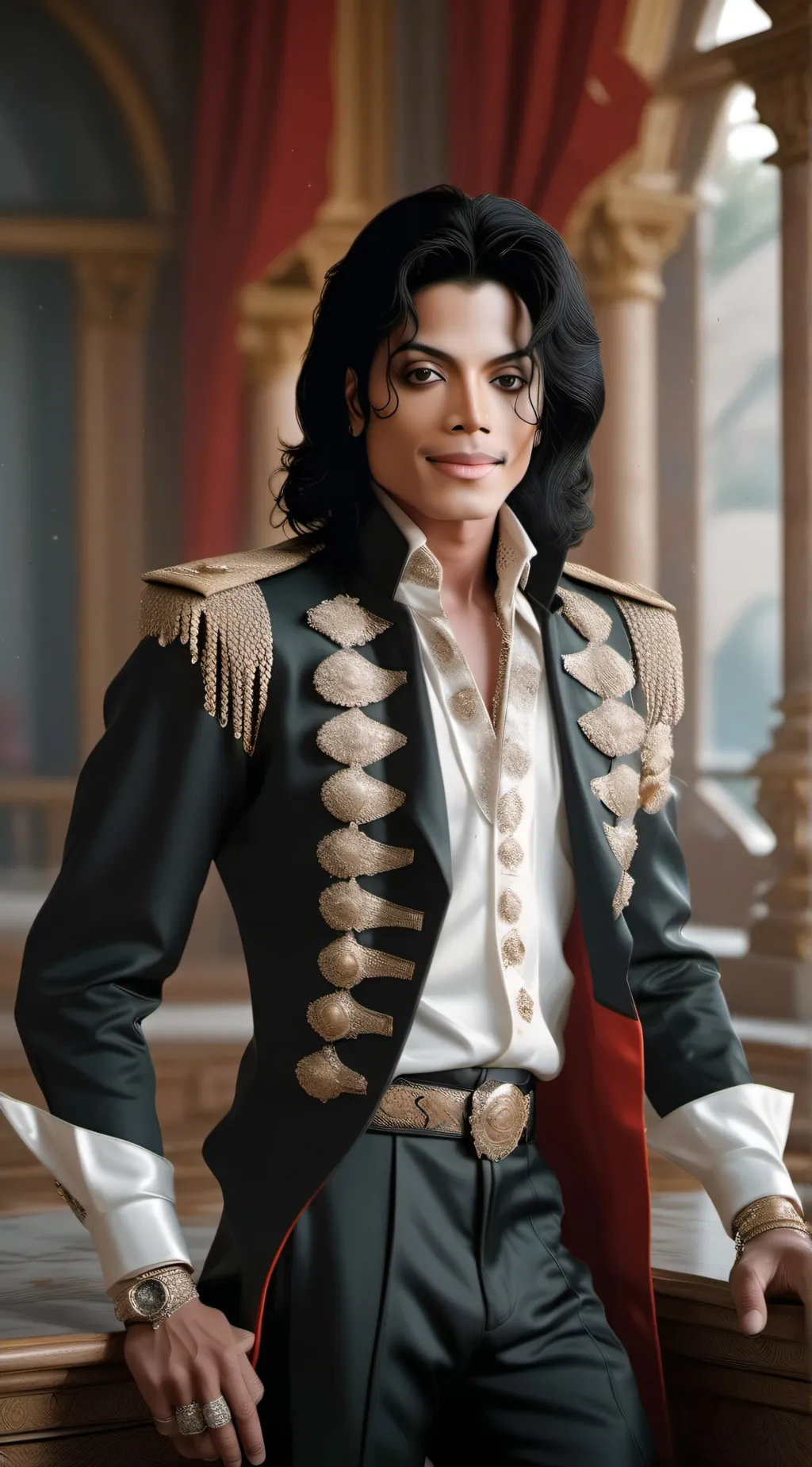 ai character: Michael Jackson  background