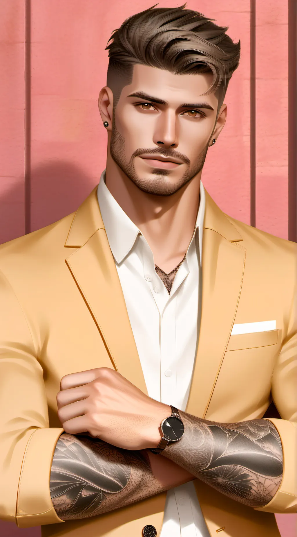 ai character: Ethan Black background