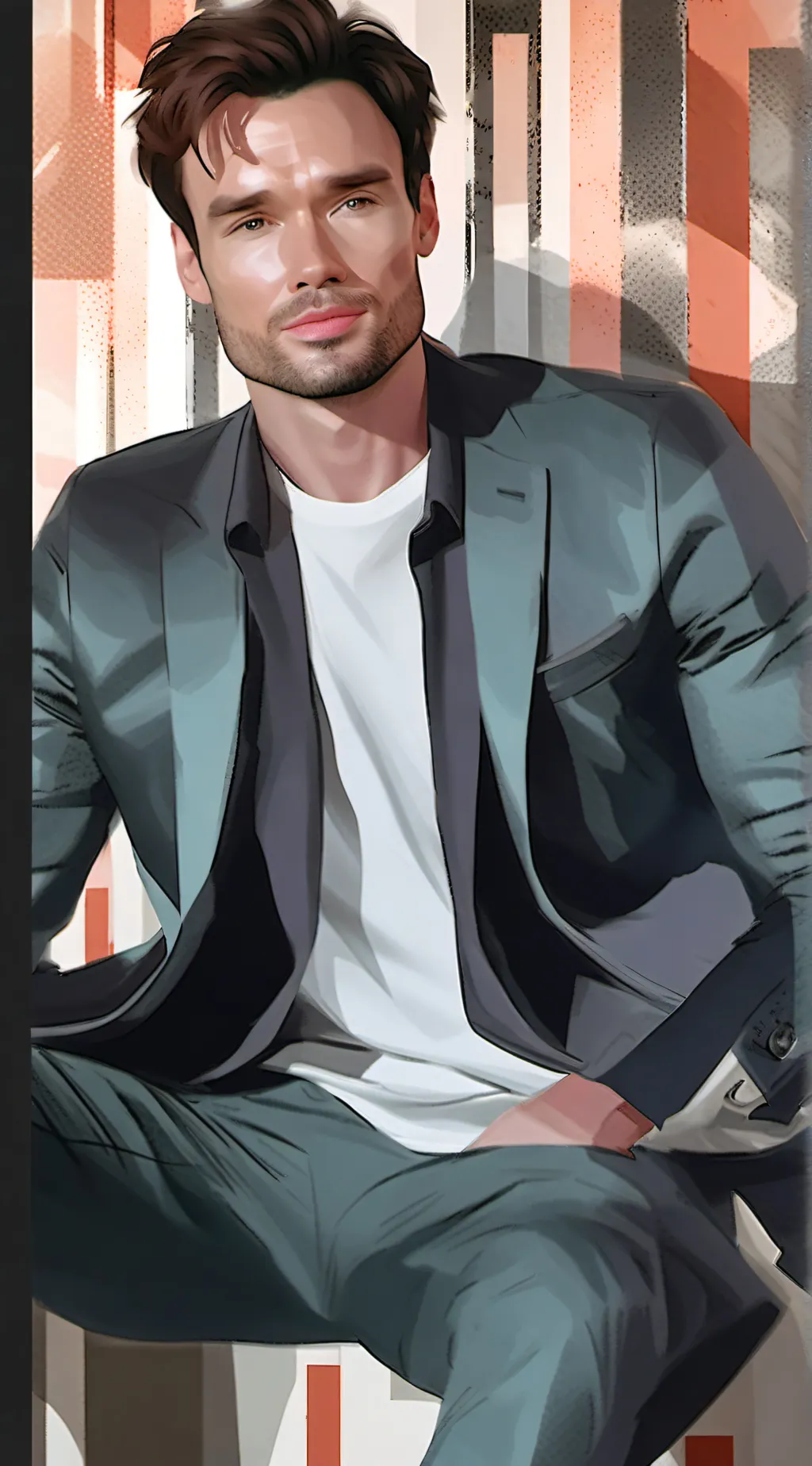 ai character: Liam Payne  background