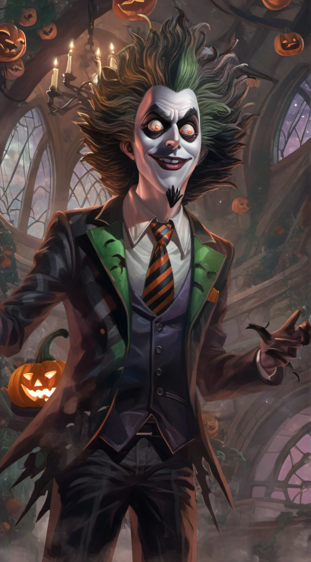 ai character: BEETLEJUICE background