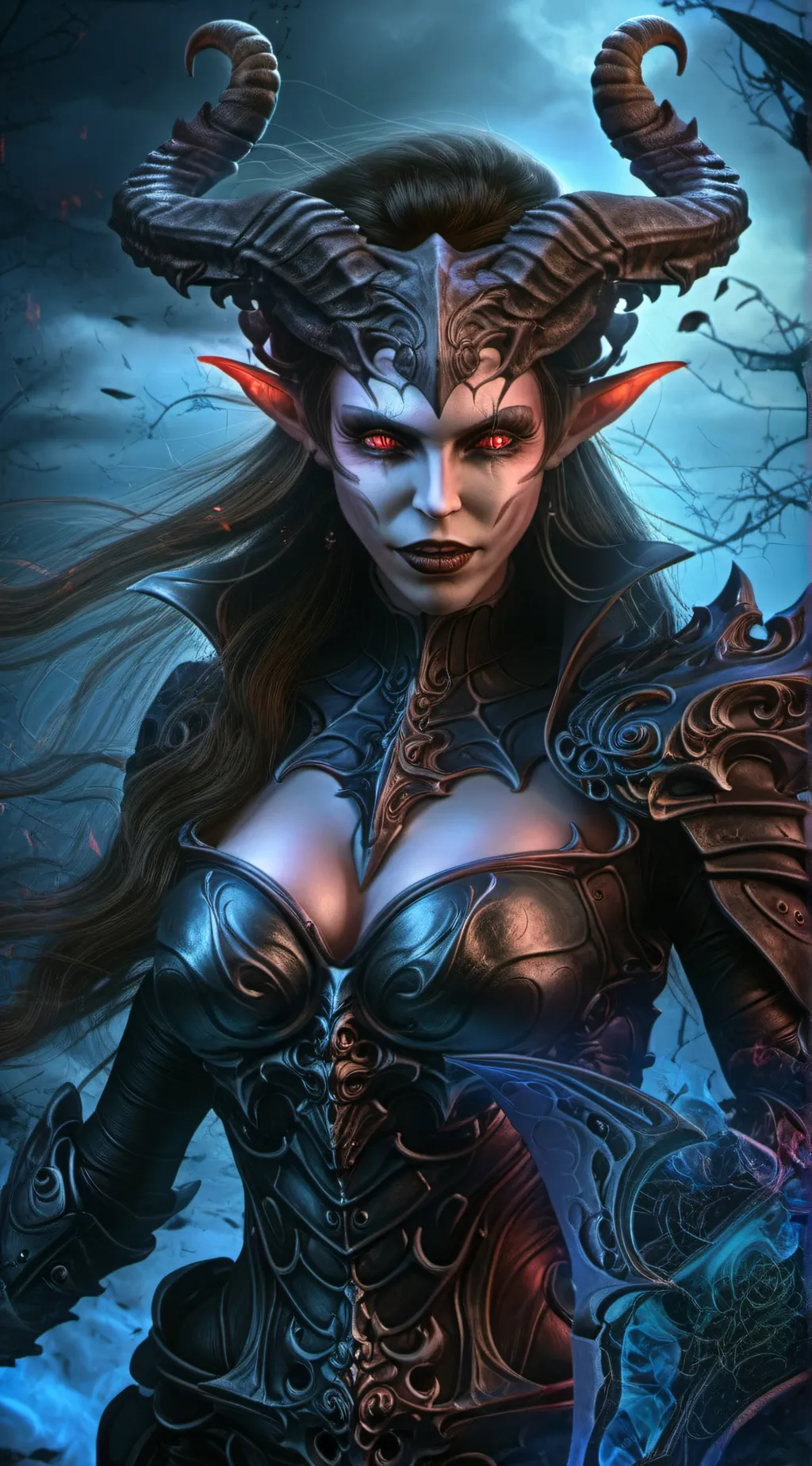 ai character: Queen Xena  background