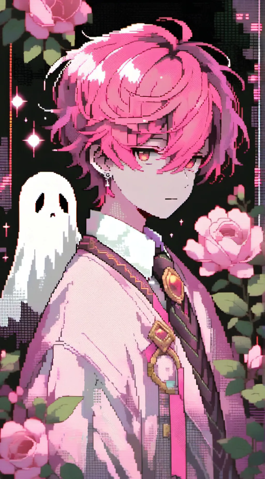 ai character: mha ghost  background