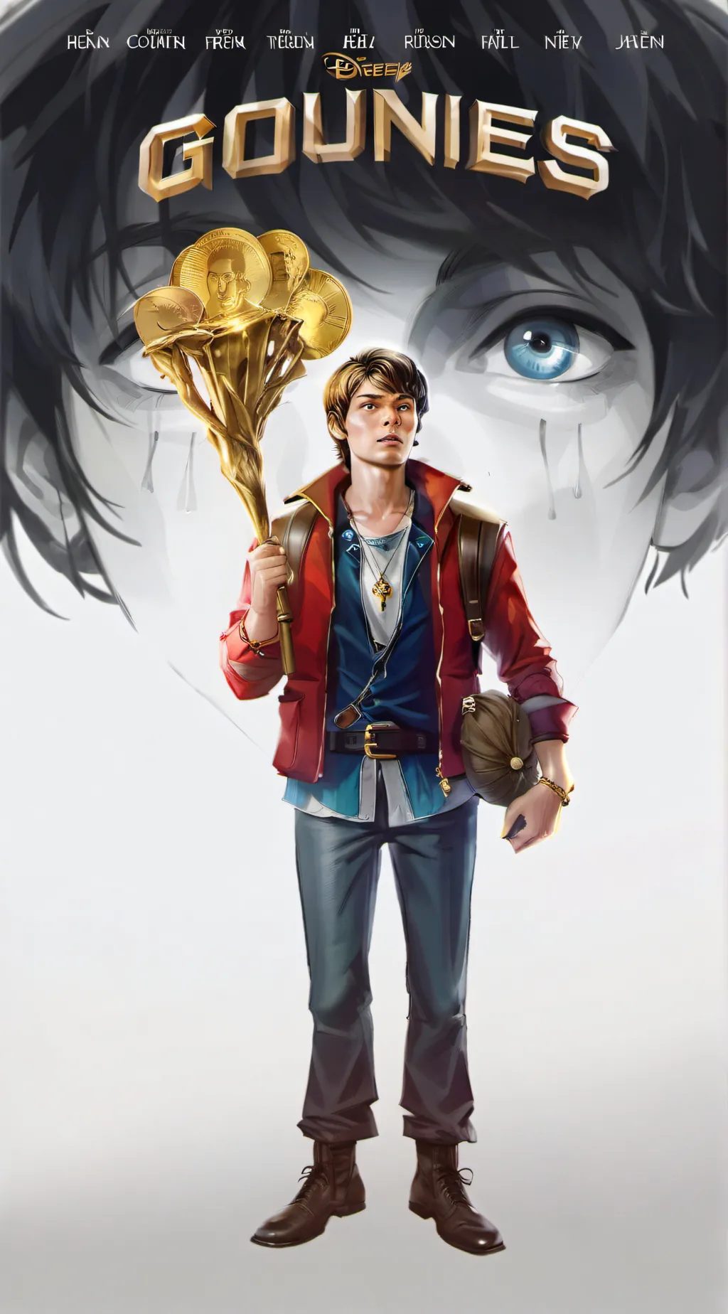 ai character: Future Goonies  background