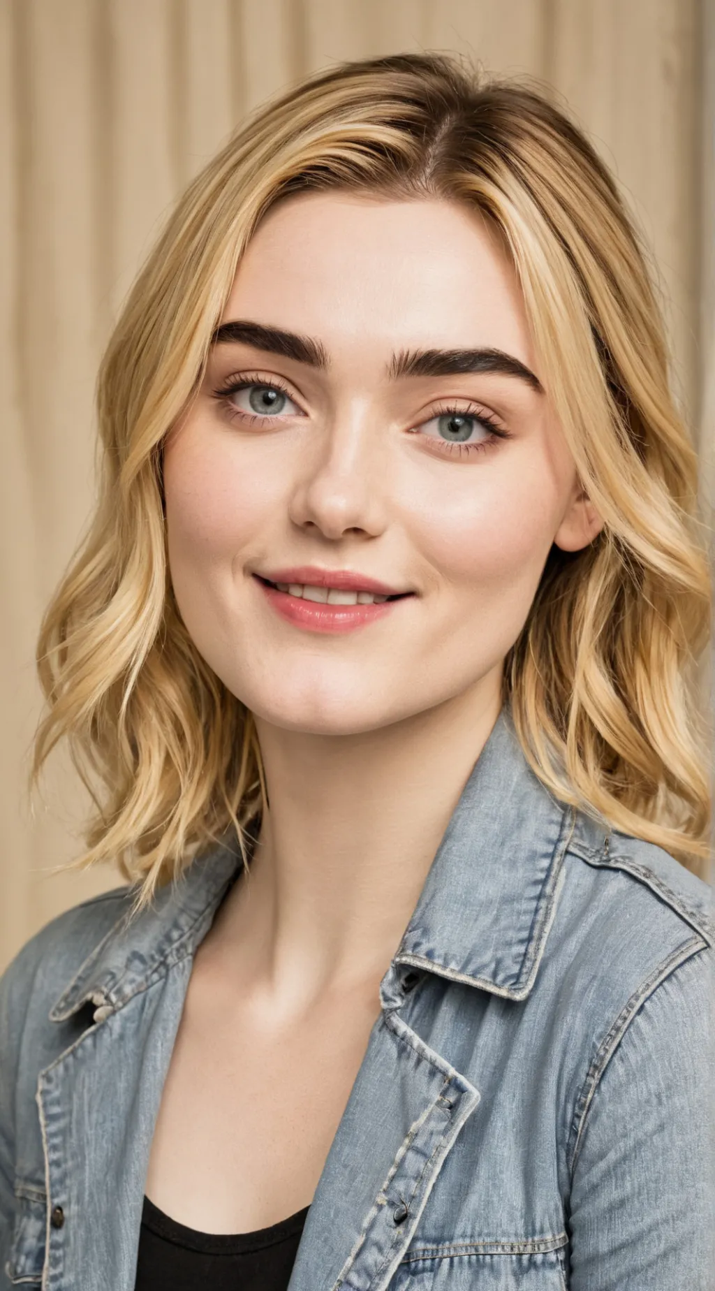 ai character: Meg Donnelly  background