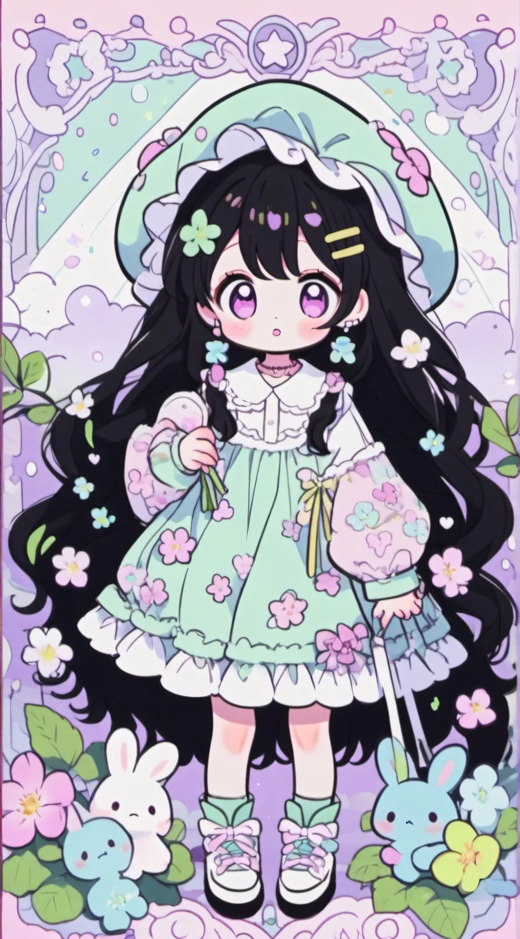 ai character: baby luna  background