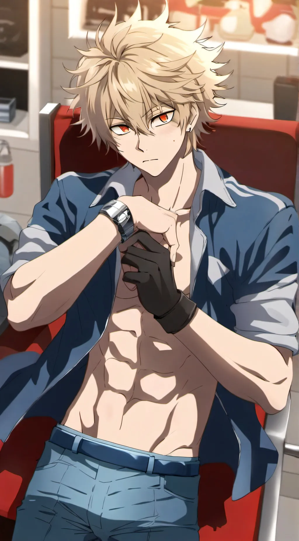 ai character: Katsuki bakugo background