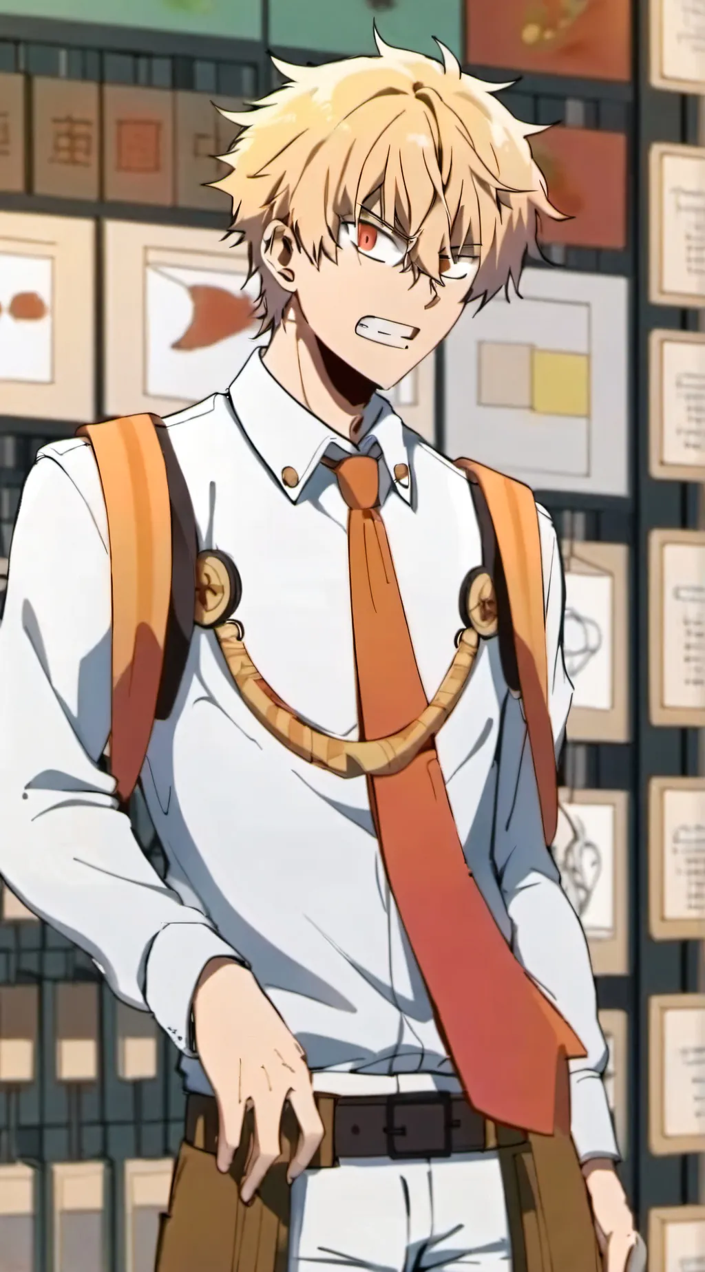 ai character: Bakugo Katsuki background
