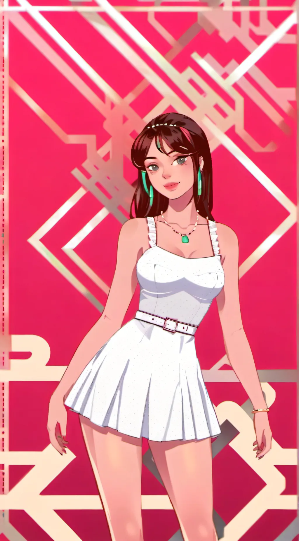 ai character: Barbie  background