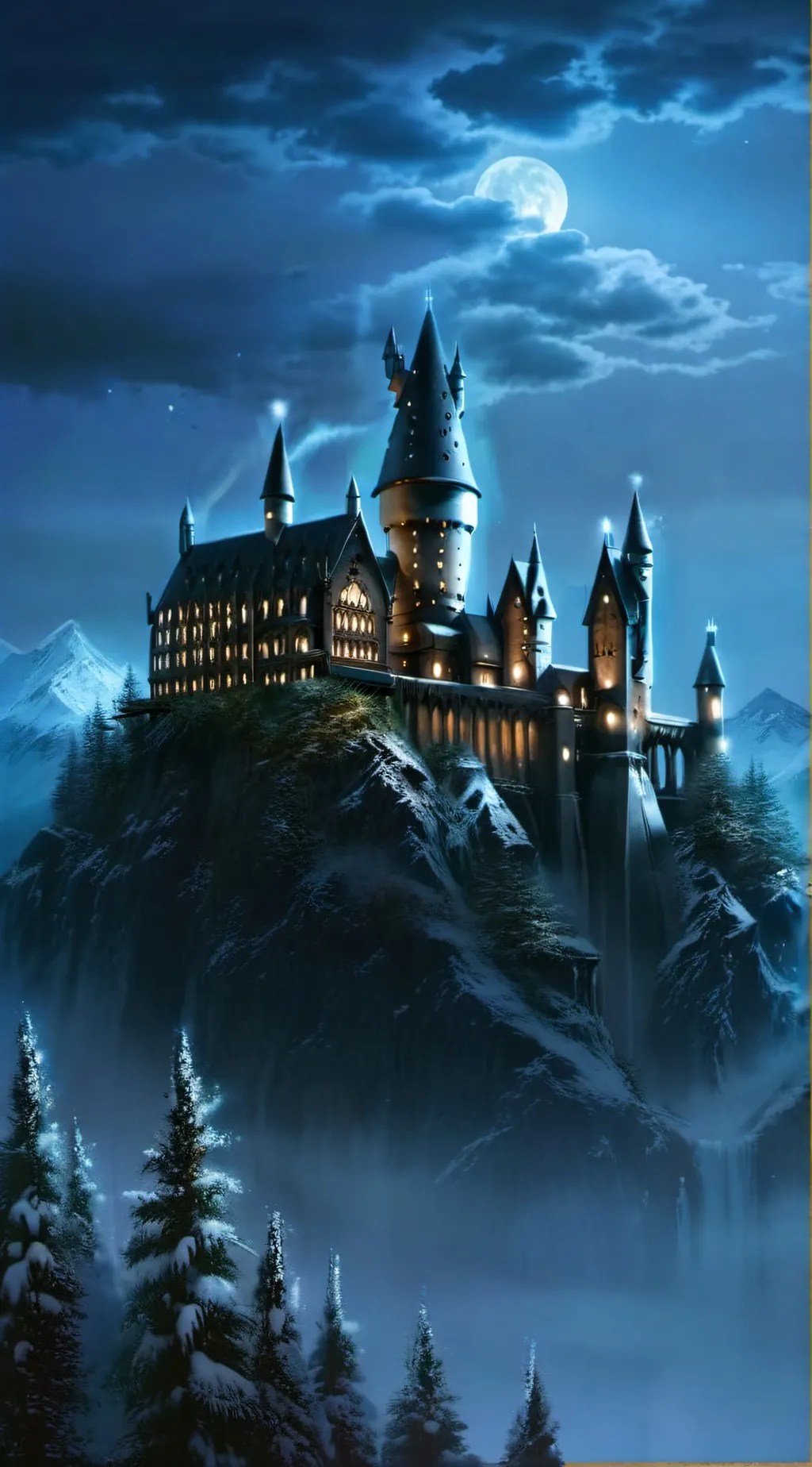 ai character: Hogwarts  background