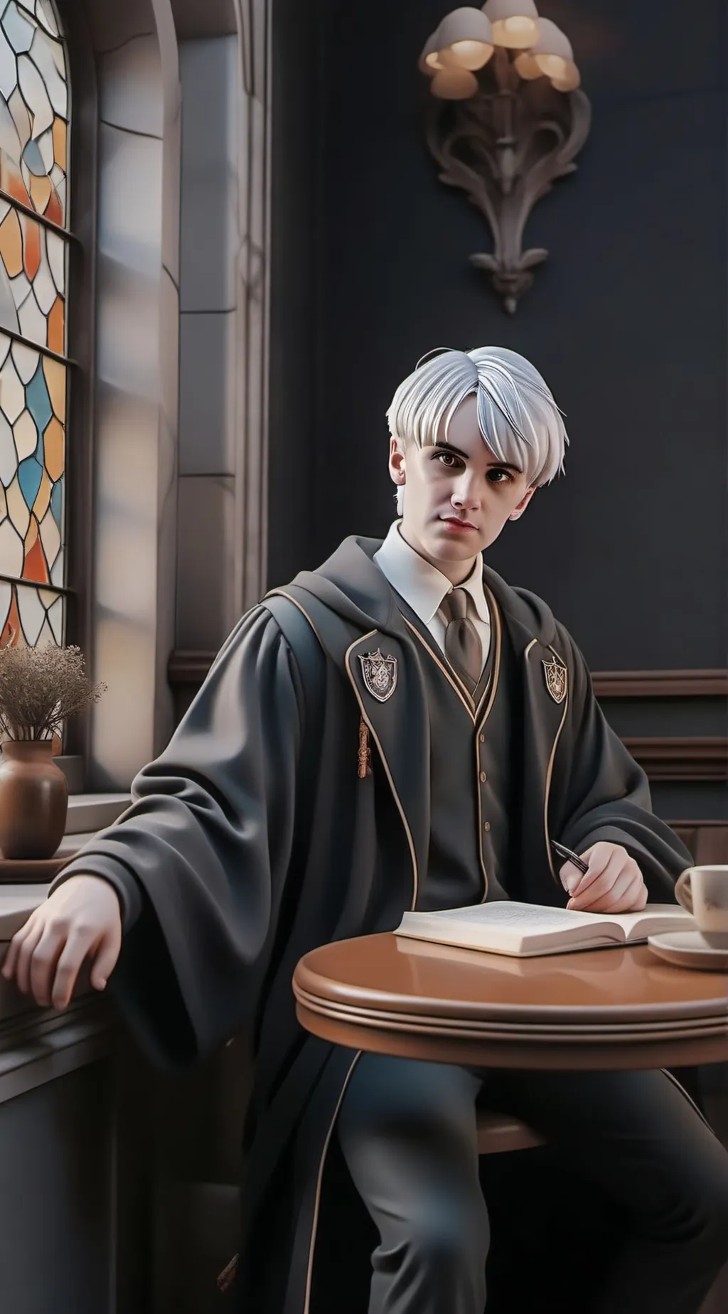 ai character: Hogwarts  background