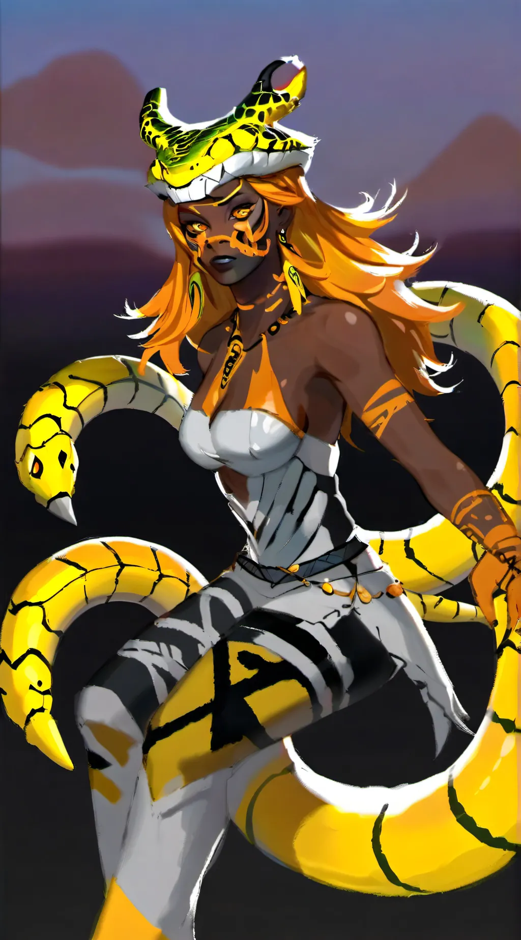 ai character: Lava Snake background