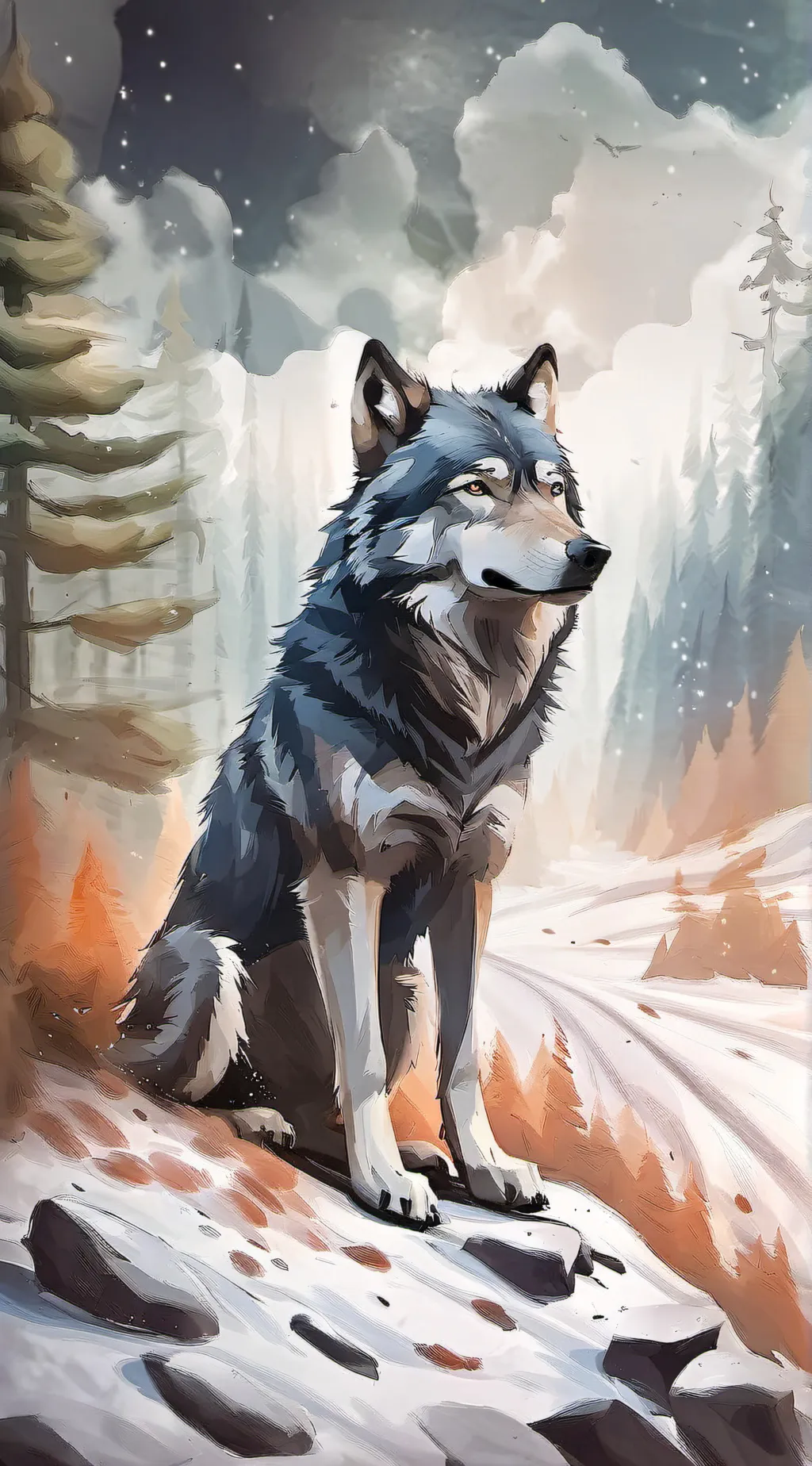 ai character:  Liverfailure wolf background