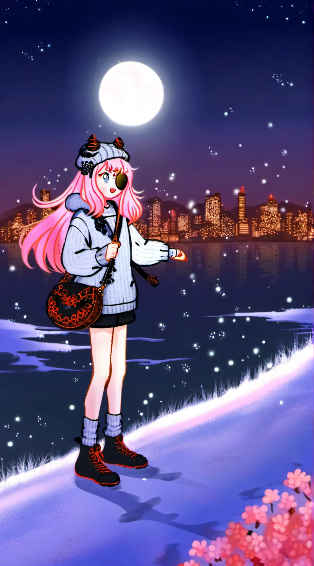 ai character: Luna background