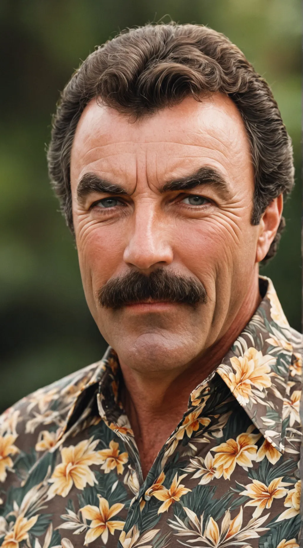 ai character: Tom Selleck. background