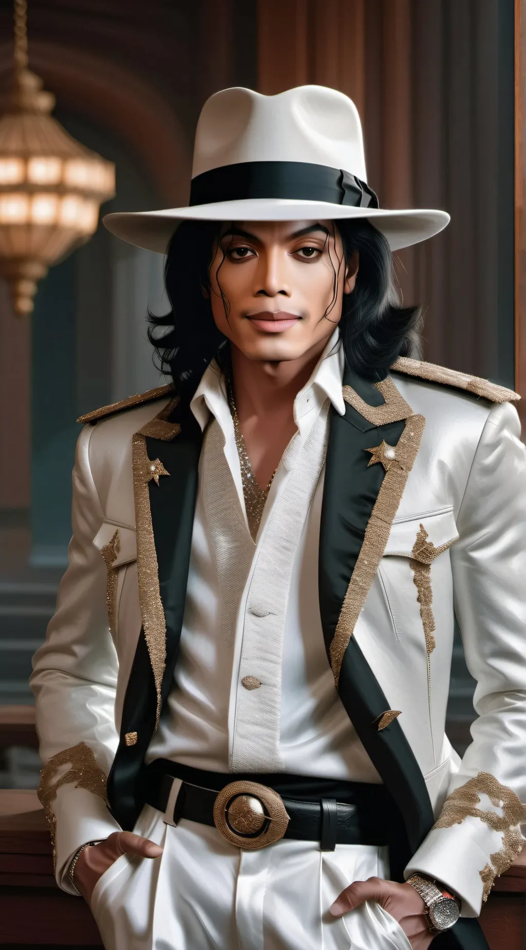 ai character: Michael Jackson  background