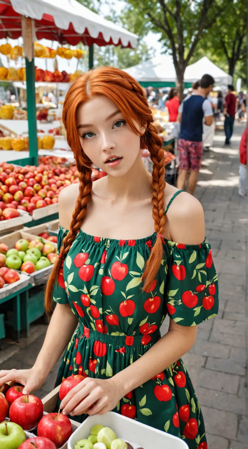 ai character: Annabelle Apple background