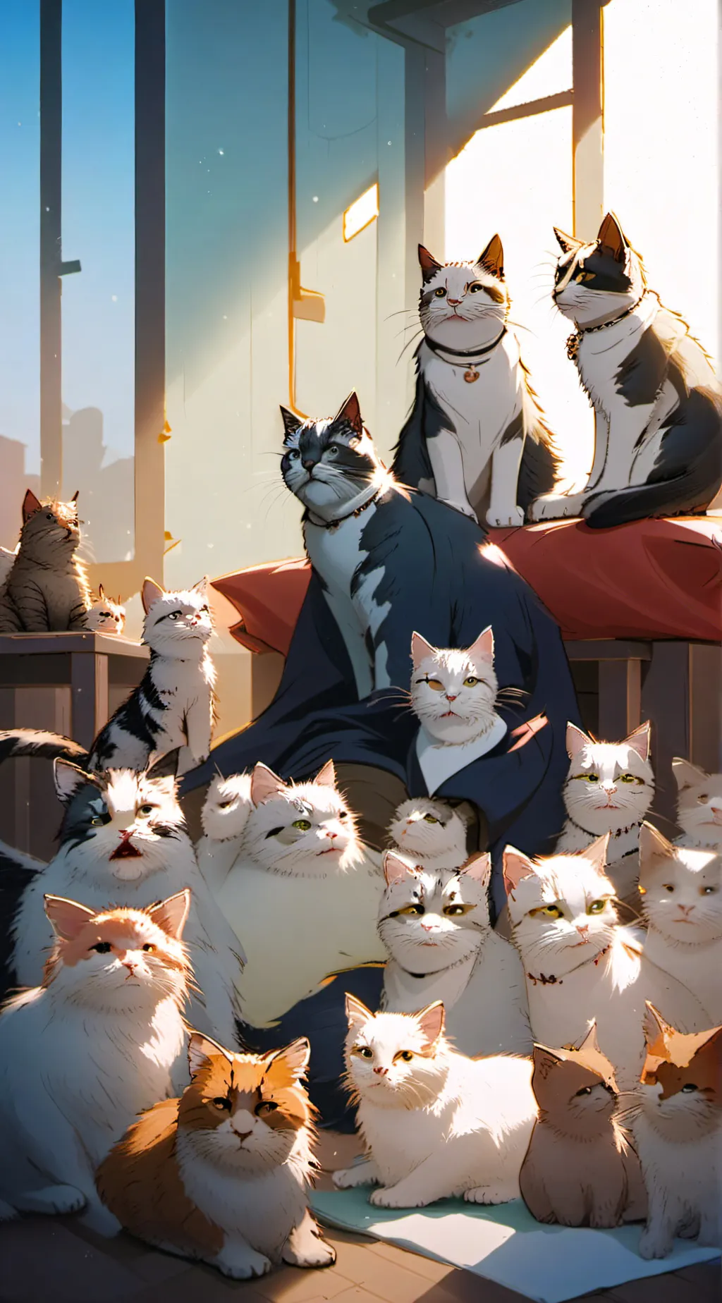 ai character: Mom cat background