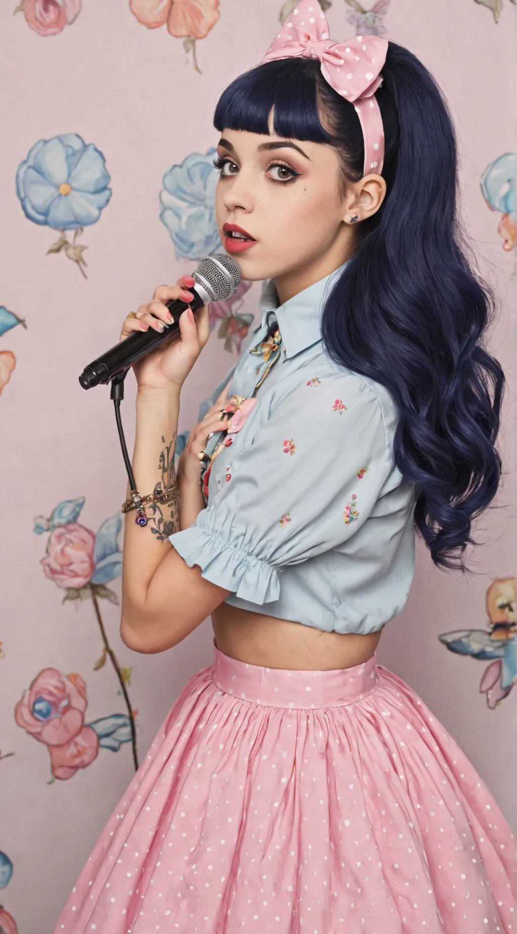 ai character: Melanie Martinez background