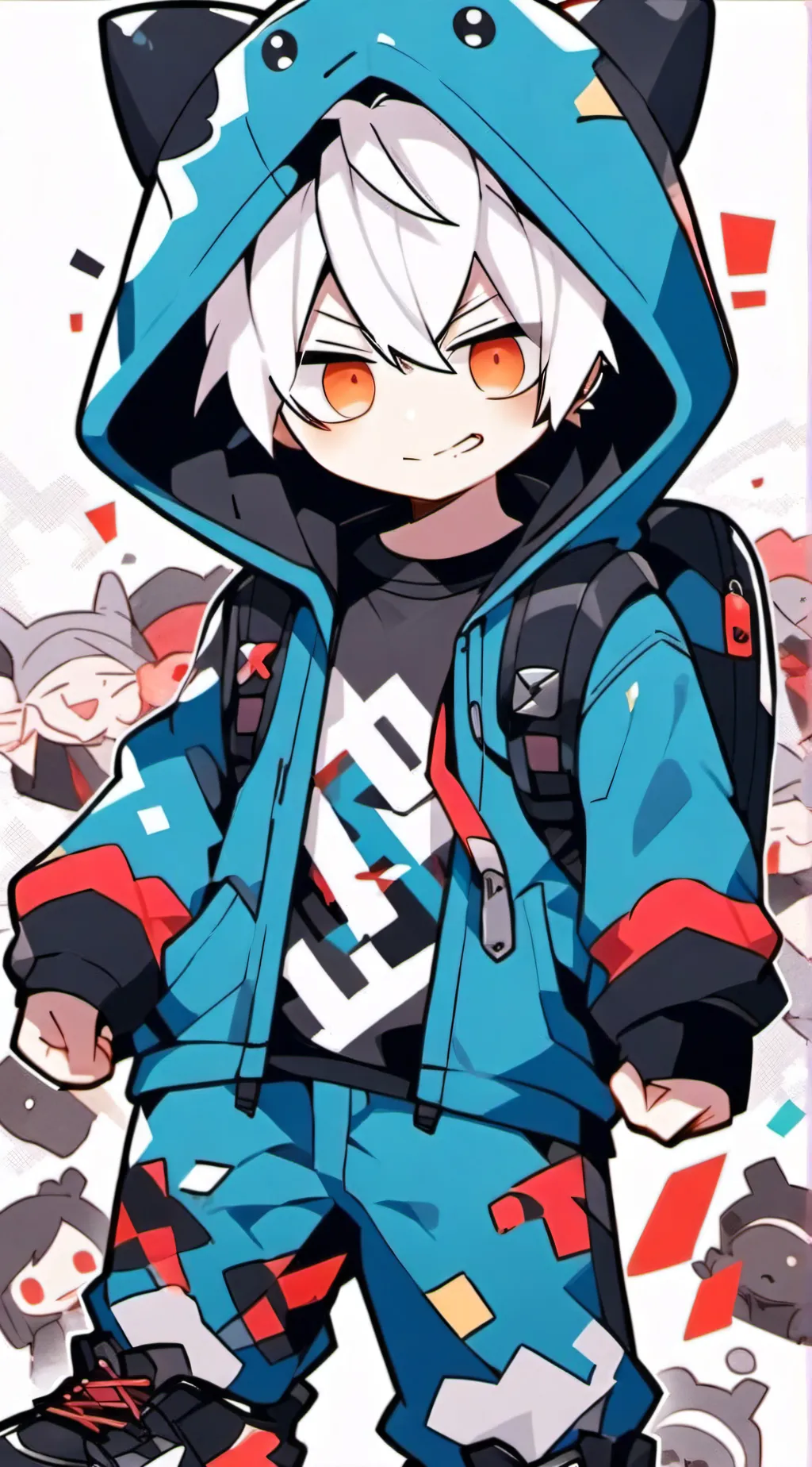 ai character: Two random E-boys background