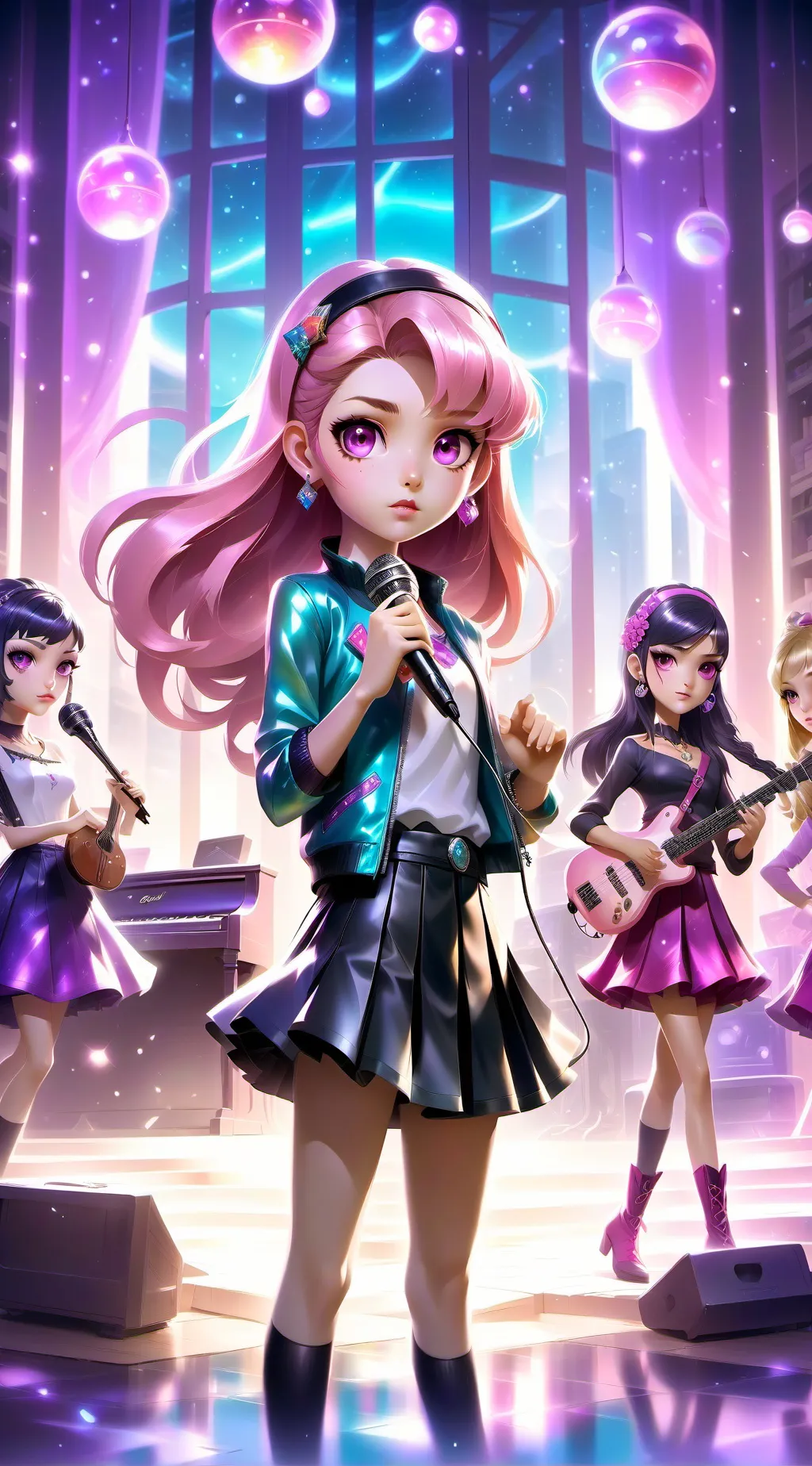 ai character: Talia, Kalya, mia background