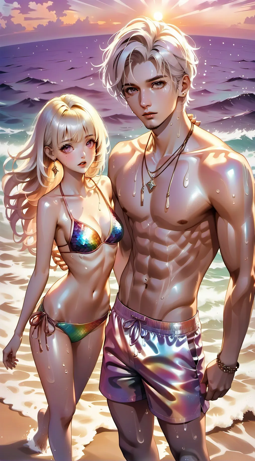 ai character: mha pool party background