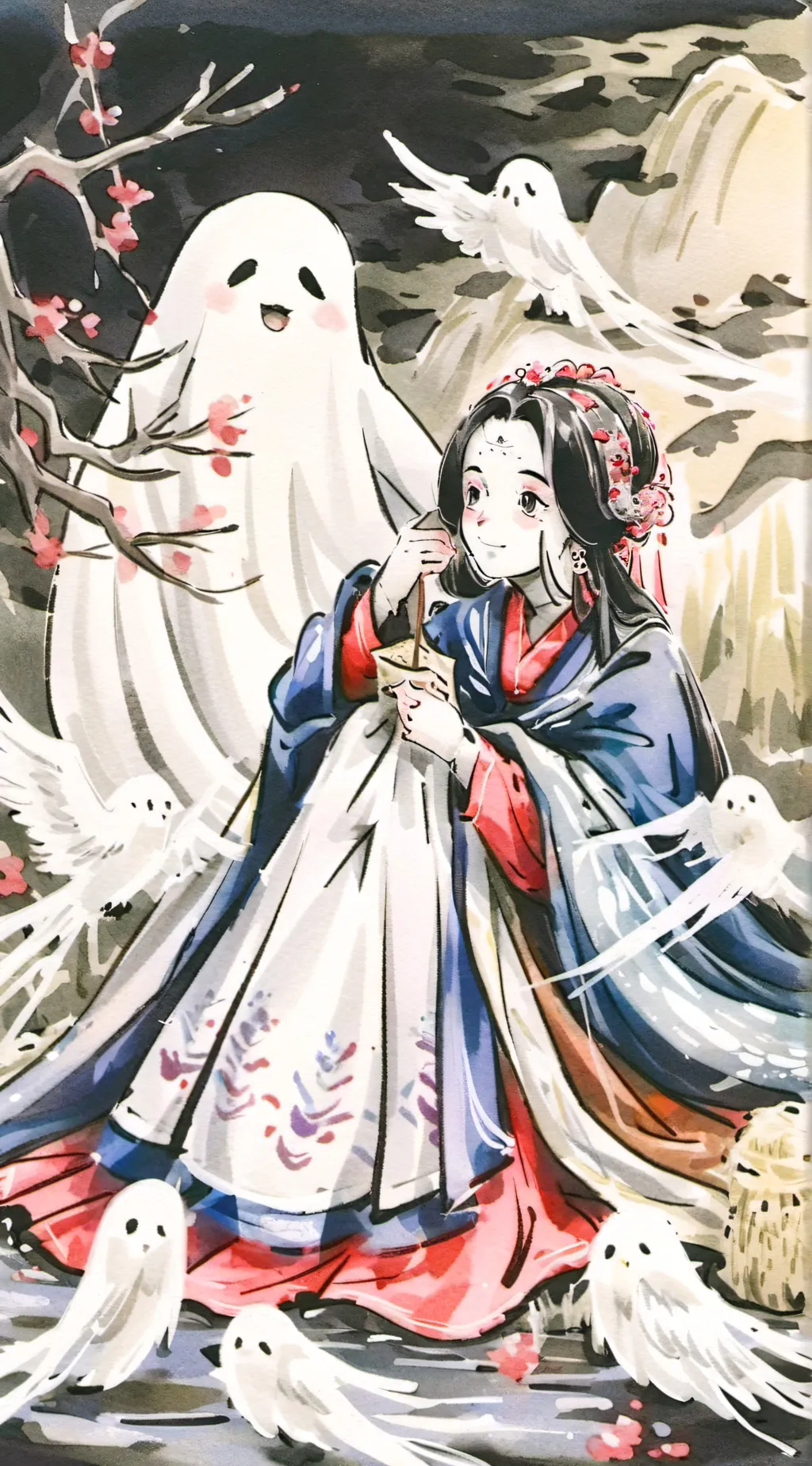 ai character: ghosts background
