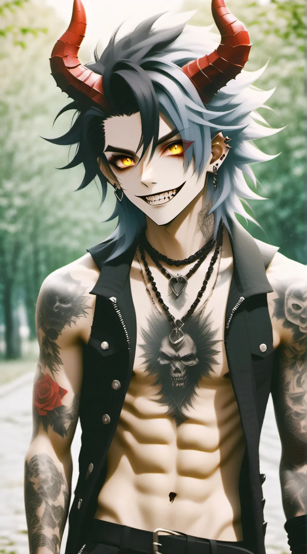 ai character: Loki  background