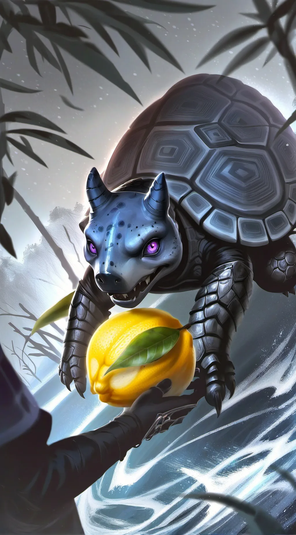 ai character: Leo tries a lemon background