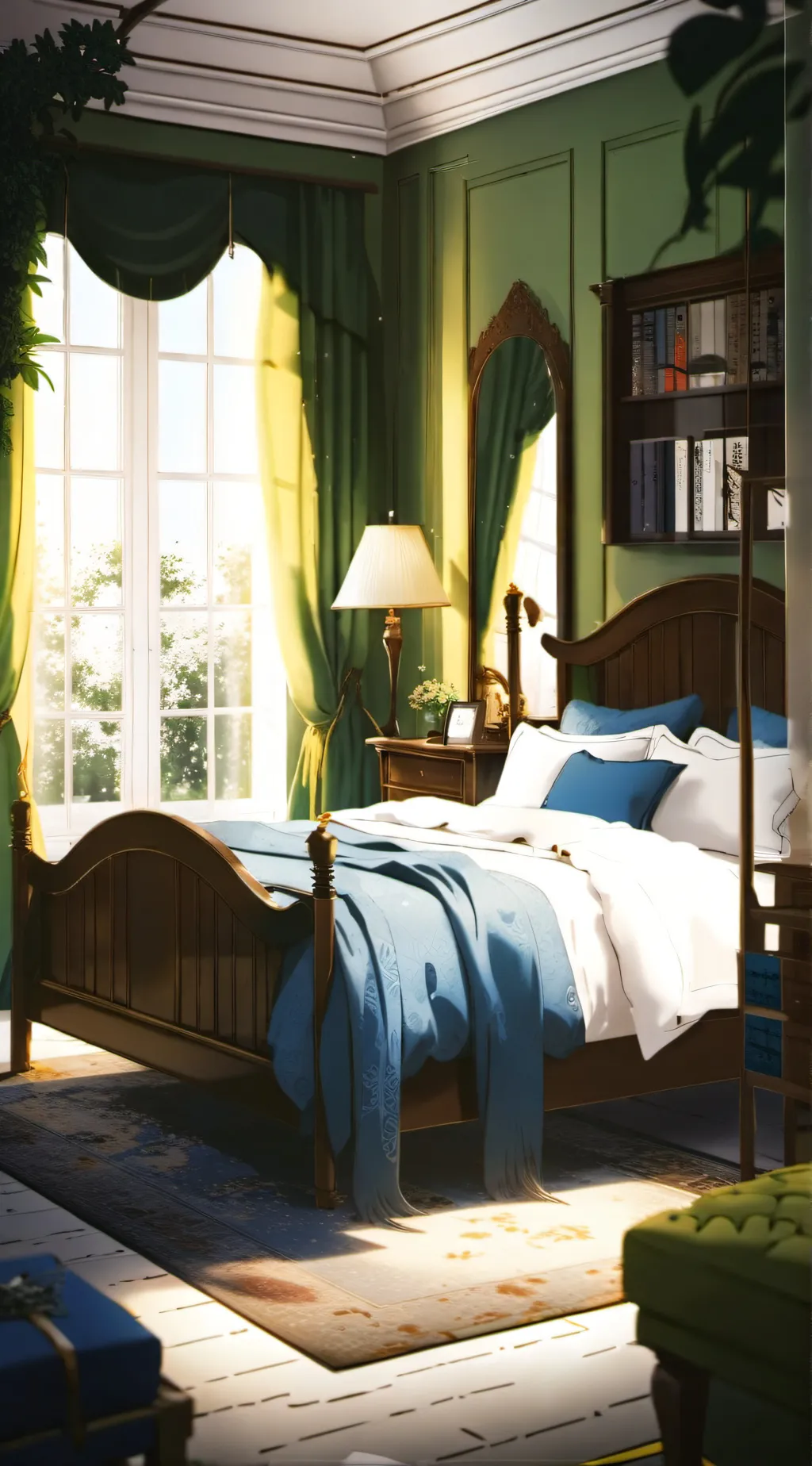 ai character: jjk sleep over background