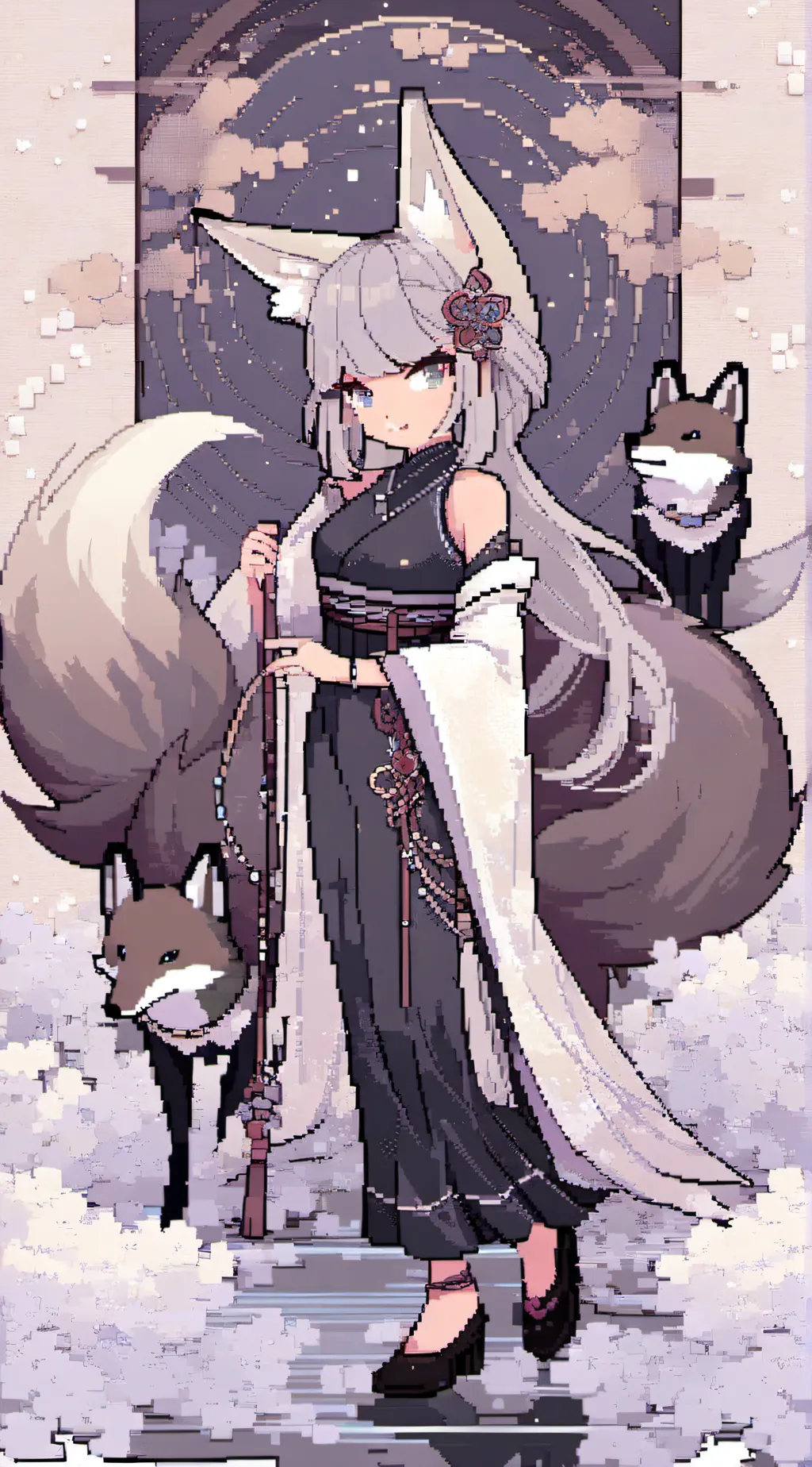 ai character: Fox hunters🦊🗿 background