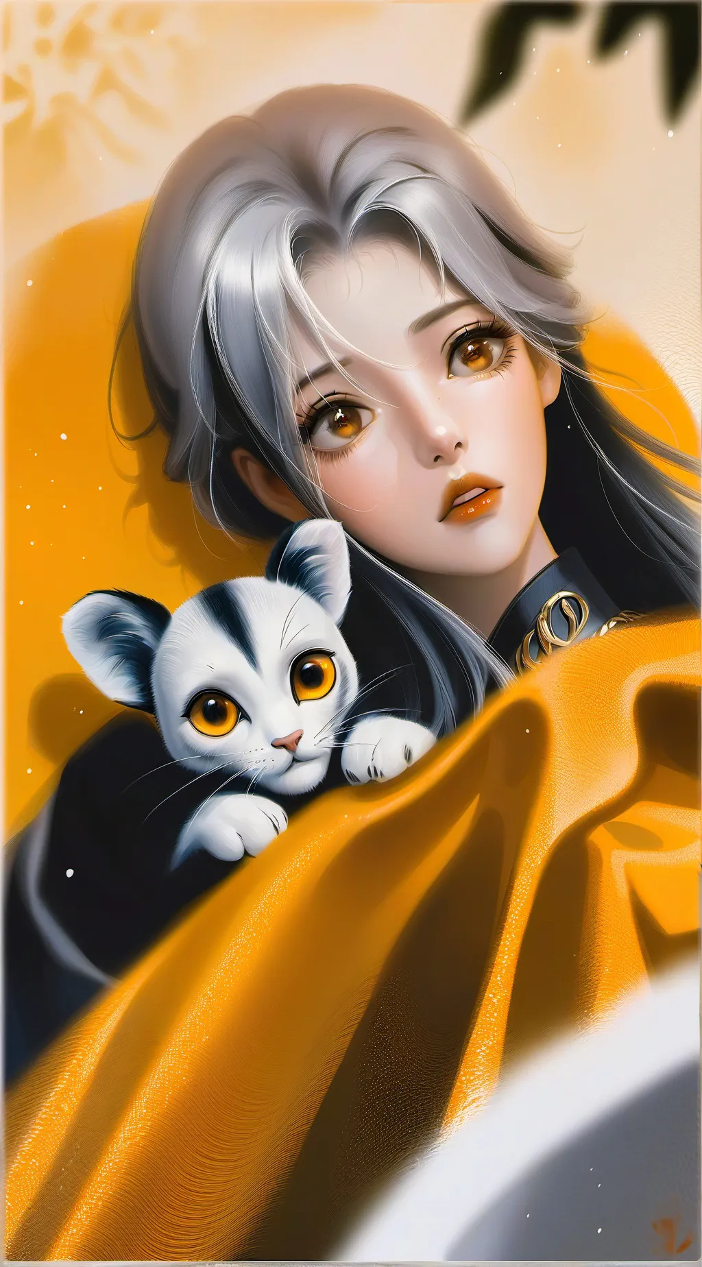 ai character: winter background