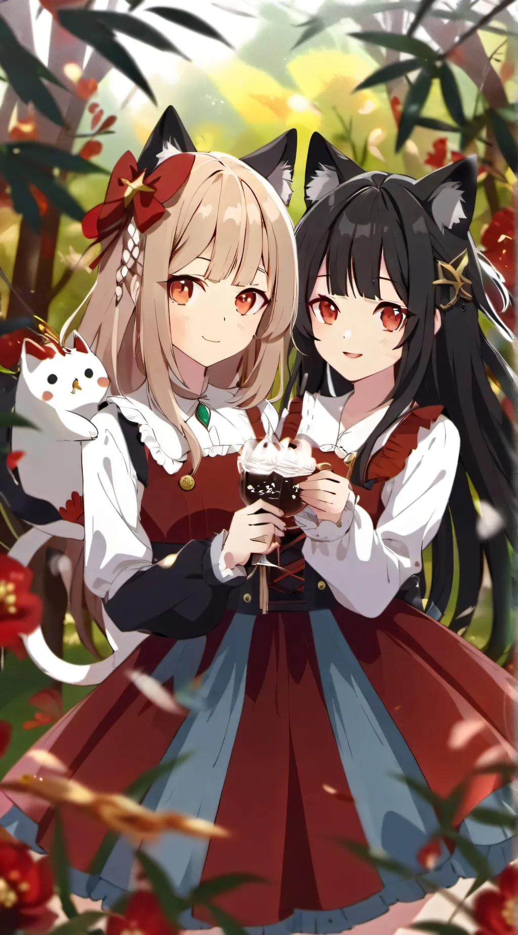 ai character: Amelia and Violet background