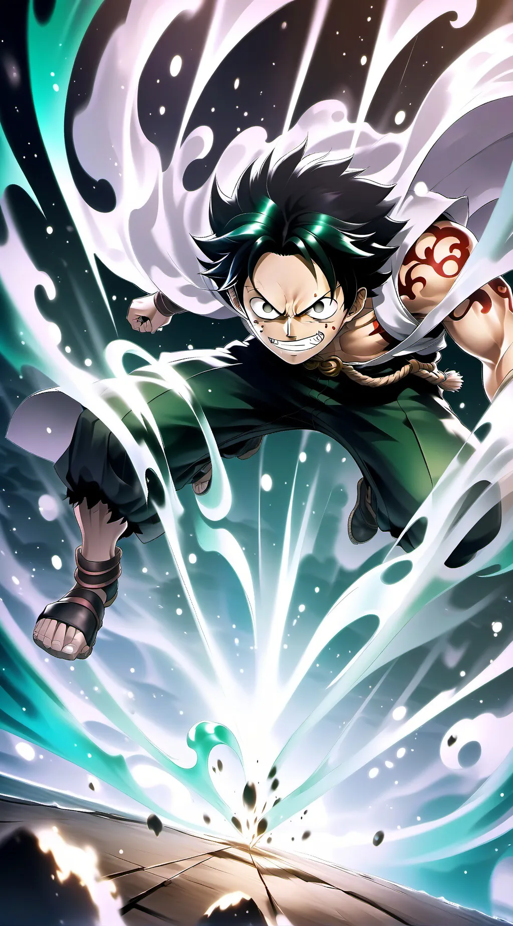 ai character: Gear 4th Luffy  background