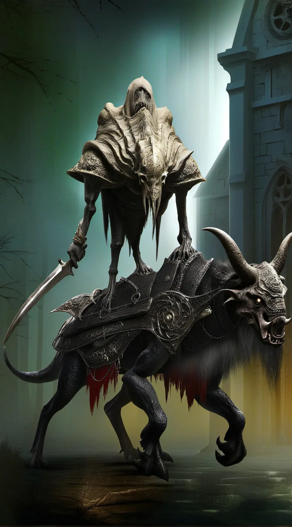 ai character: a dark night background