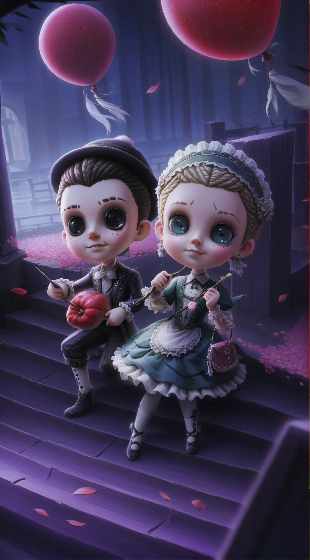 ai character: Coraline  background