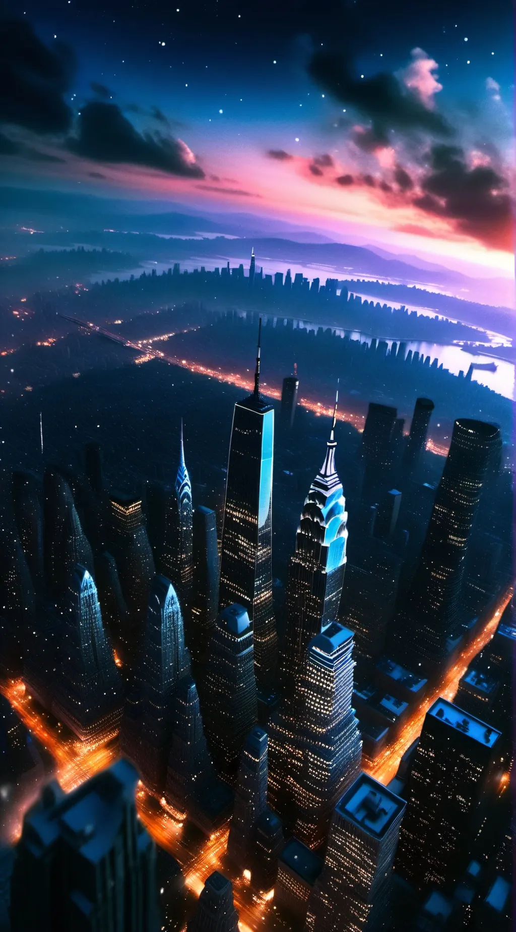 ai character: Mha in new York  background