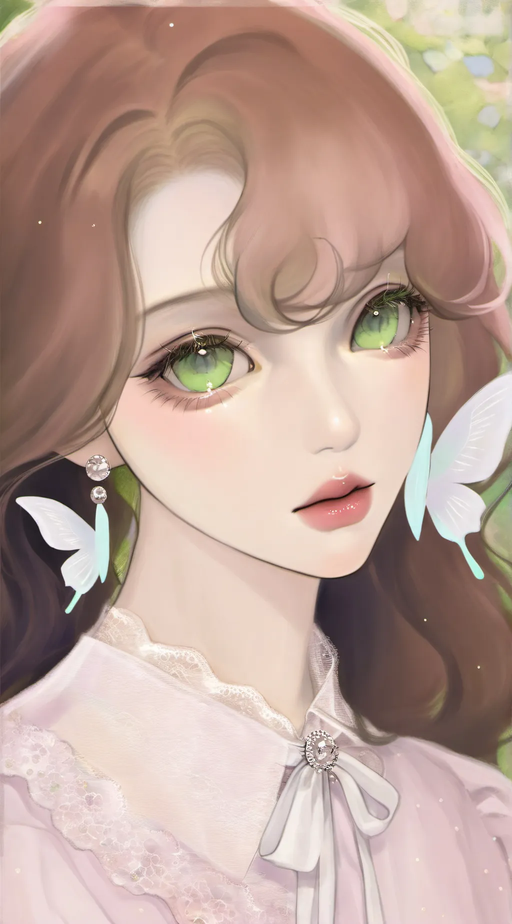 ai character: Violet background