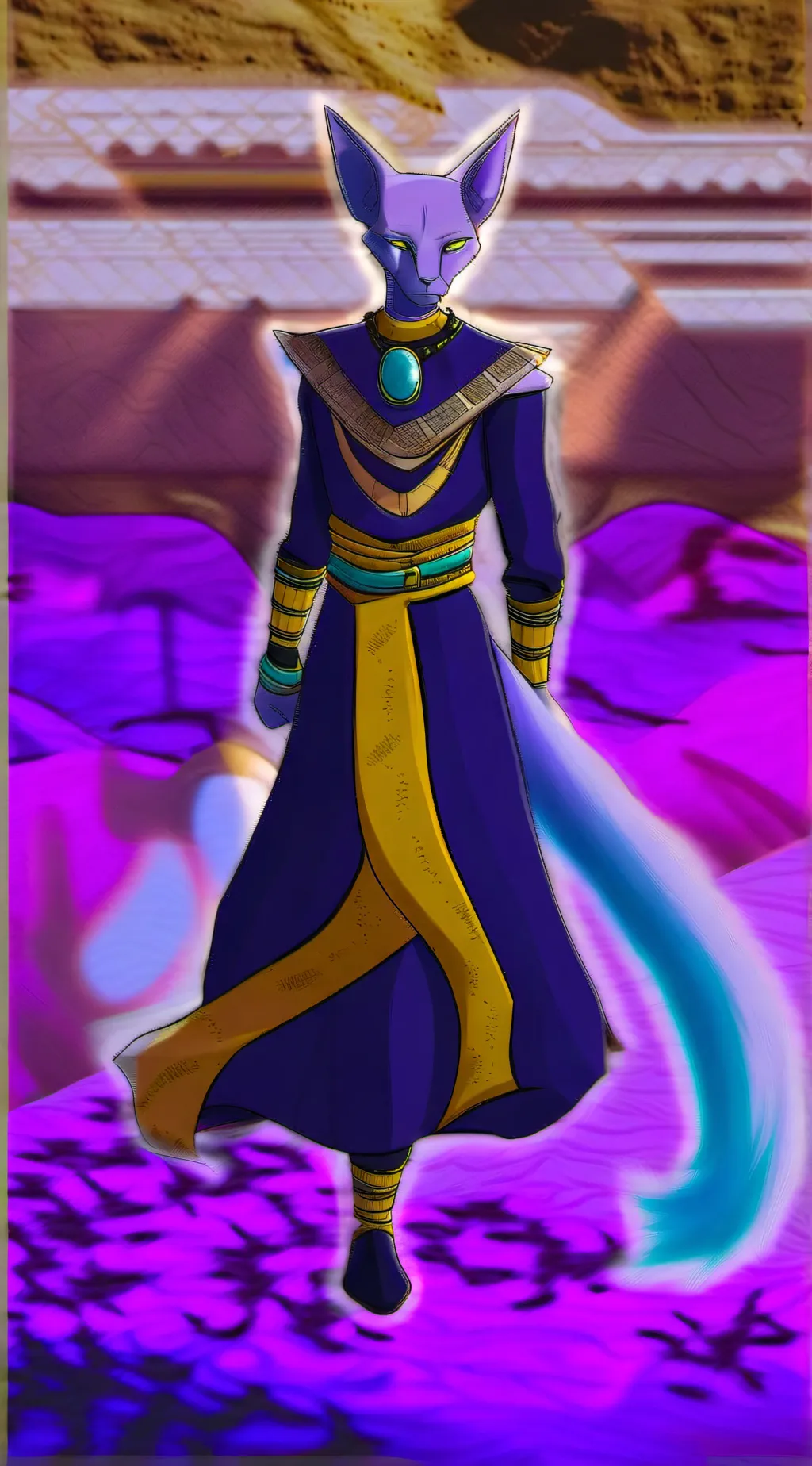 ai character: lord Beerus  background