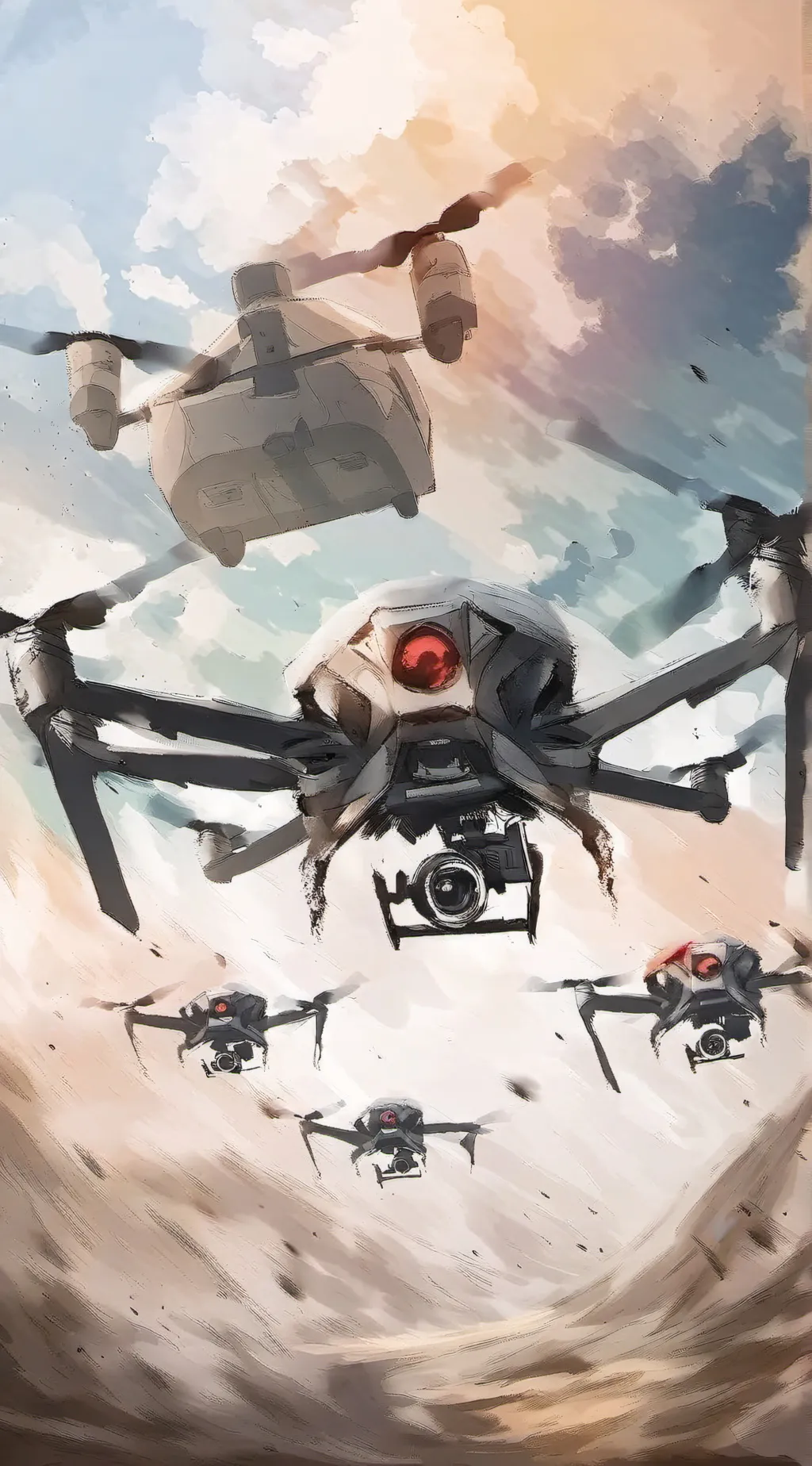 ai character: murder drones background