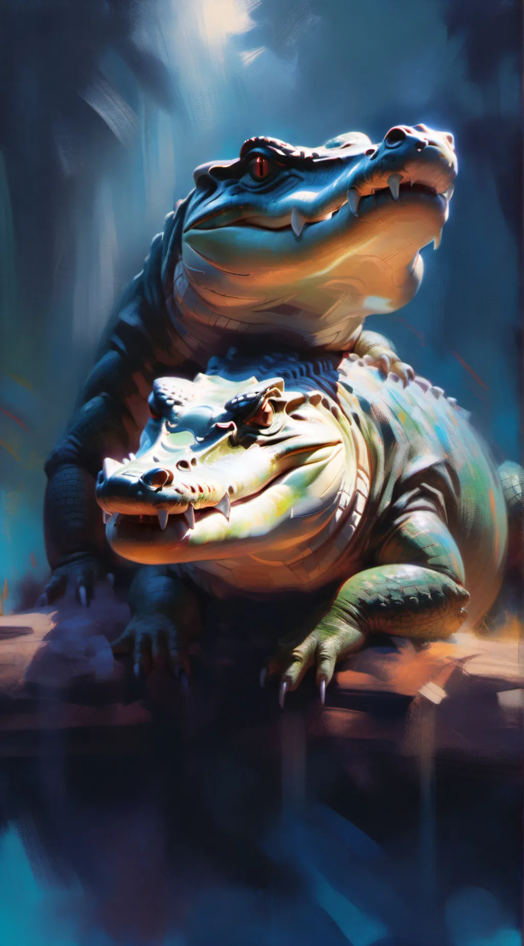 ai character: croc breeder background