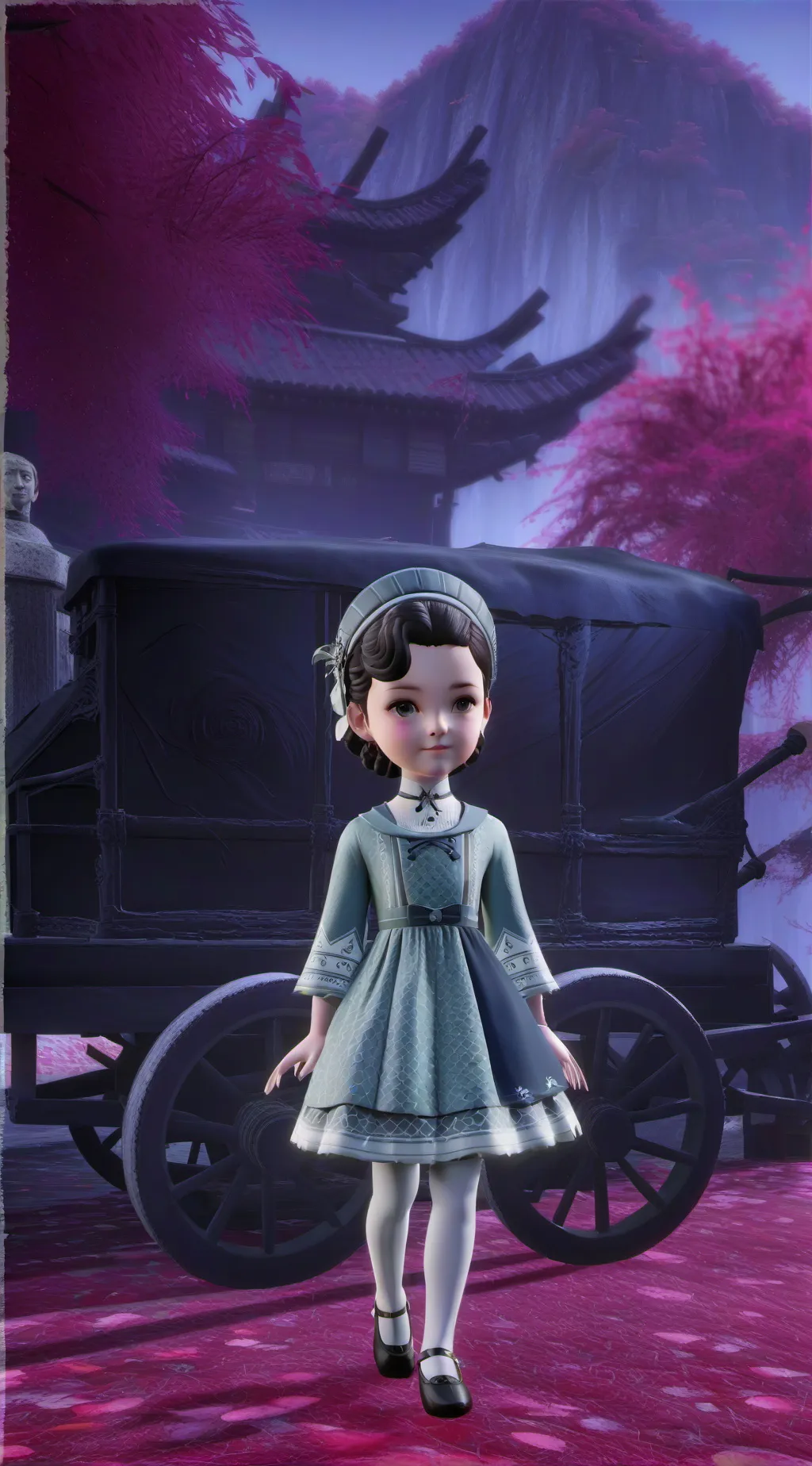 ai character: creepy doll background