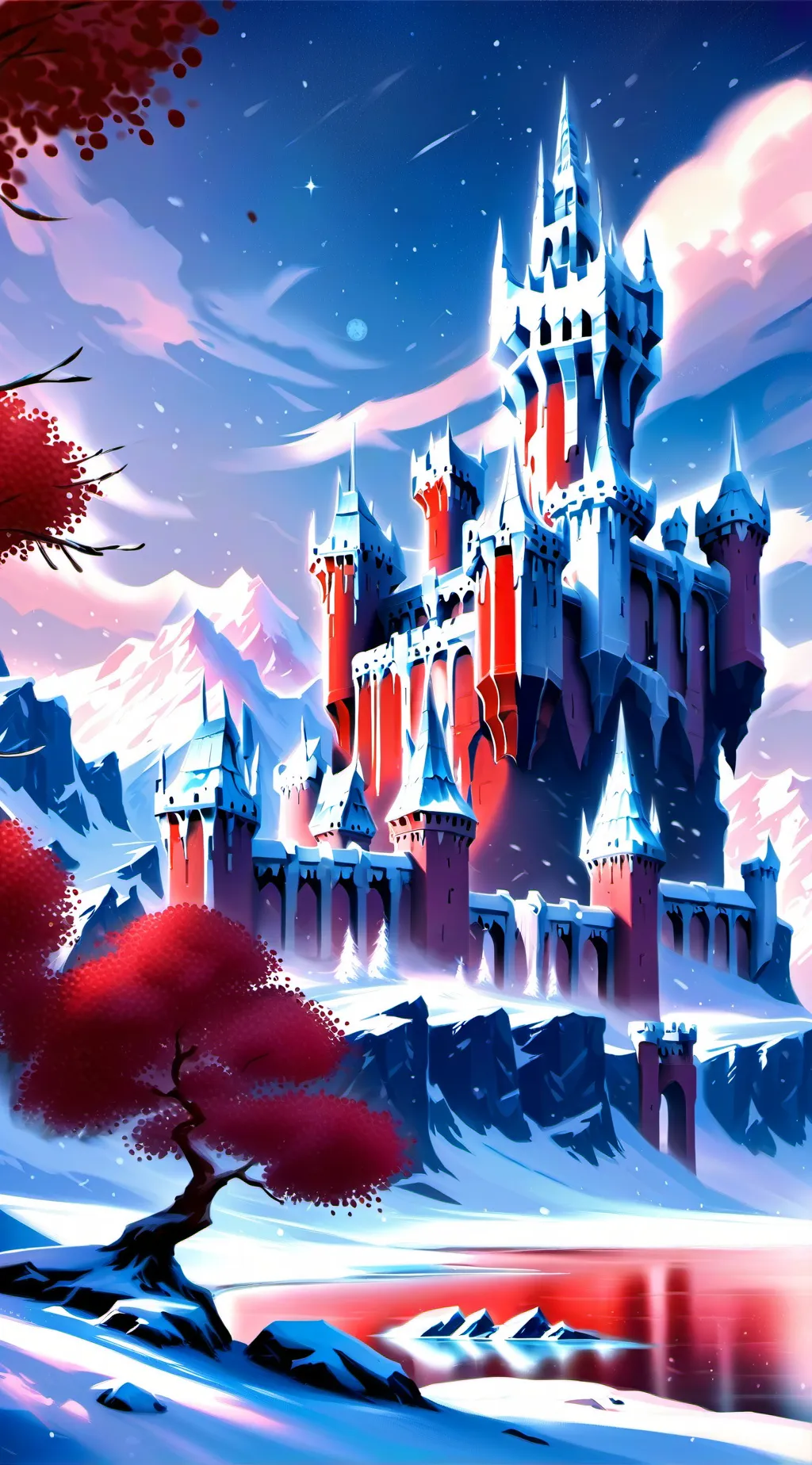 ai character: Elemental Castle background