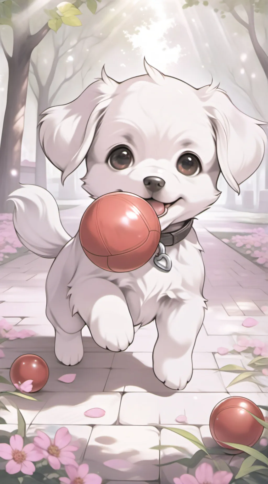 ai character: Baby puppy  background