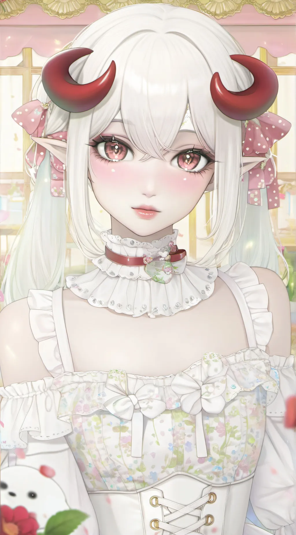 ai character: twinkle light background