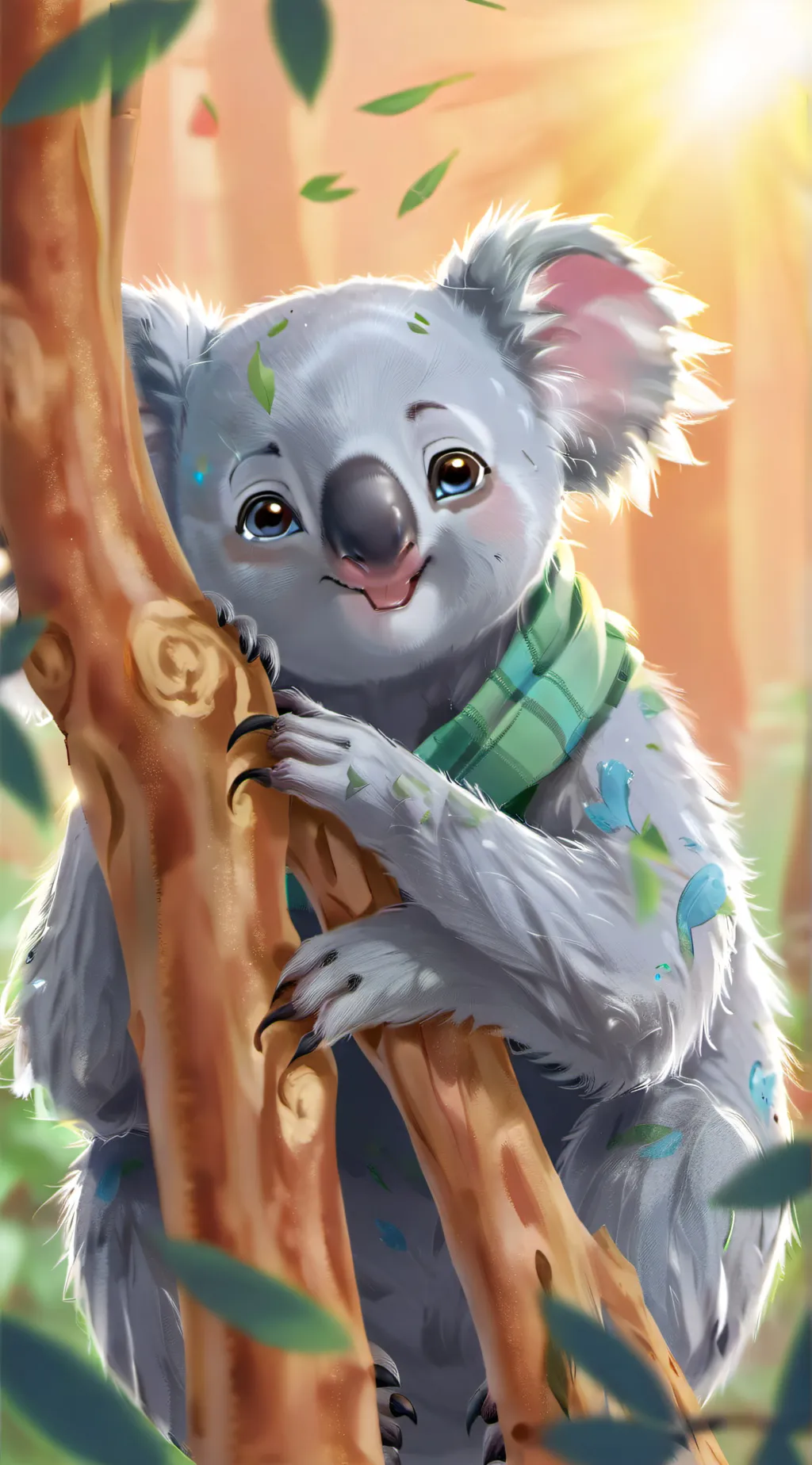 ai character: going to mountain background