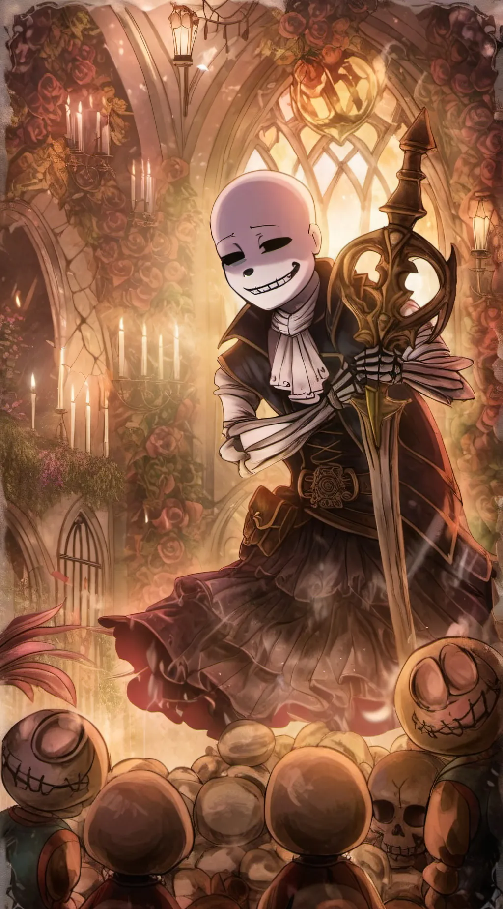 ai character: sans x frisk background