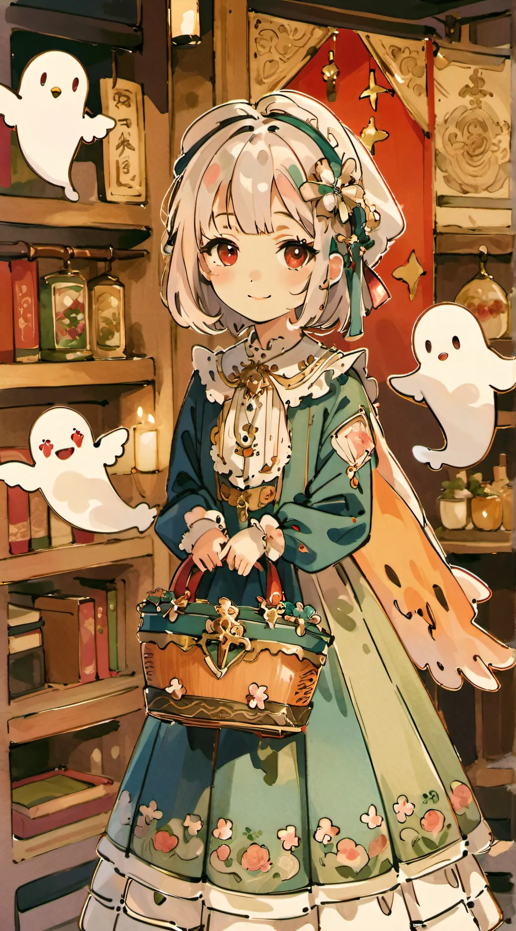 ai character: ghost girl background