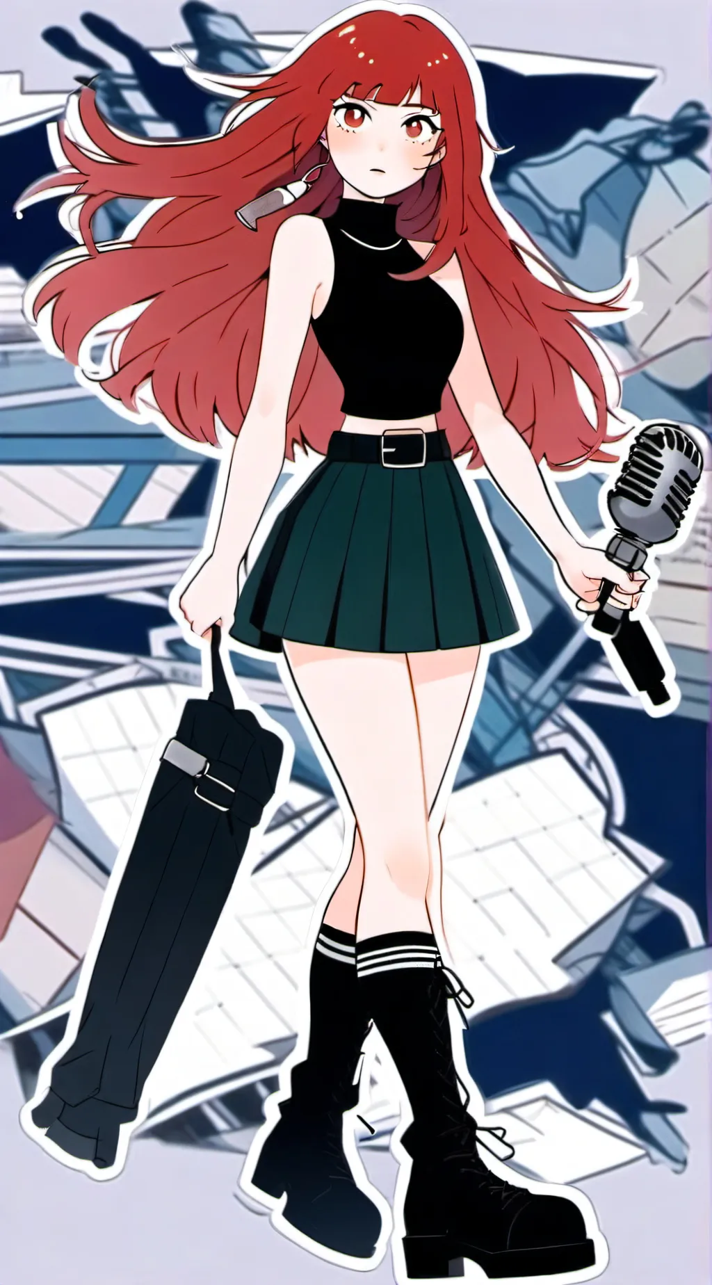 ai character: Kirishima sis mha background