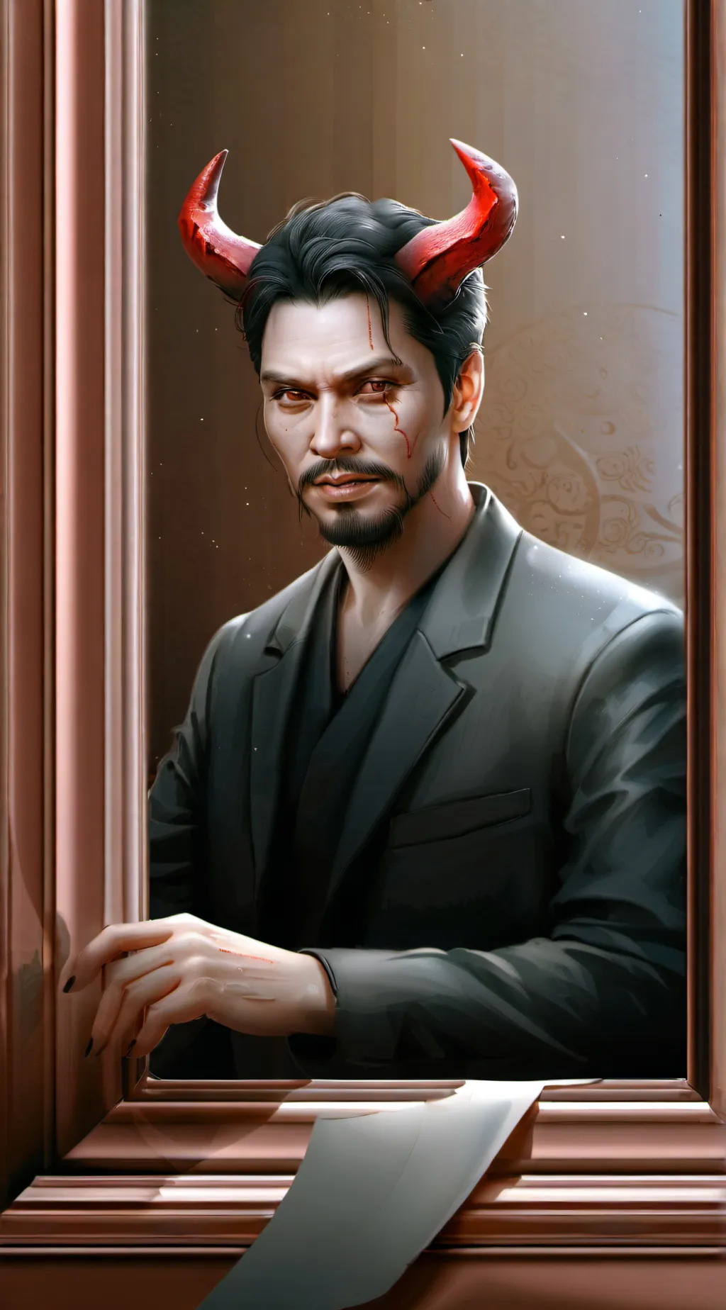 ai character: Lucifer  background